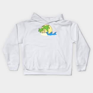 Colorful Beach Scene Kids Hoodie